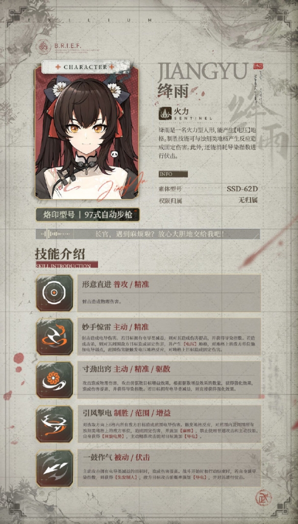 《少女前线2：追放》绛雨角色一览